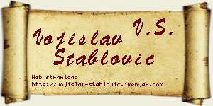 Vojislav Stablović vizit kartica